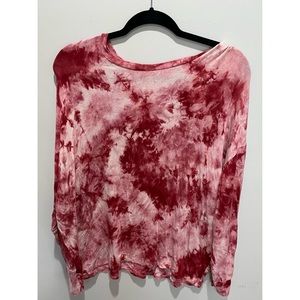 Pink tye dye long sleeve